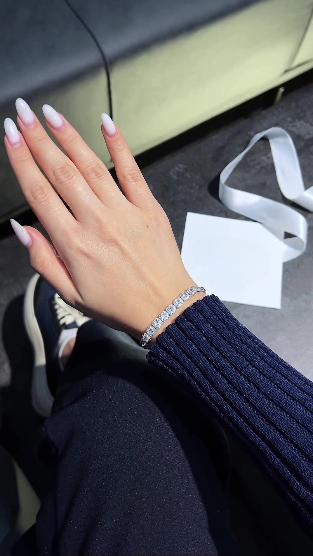 Beyaz Kuvars Bileklik