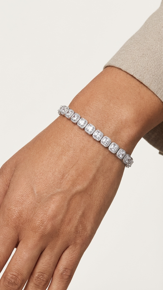 Beyaz Kuvars Bileklik