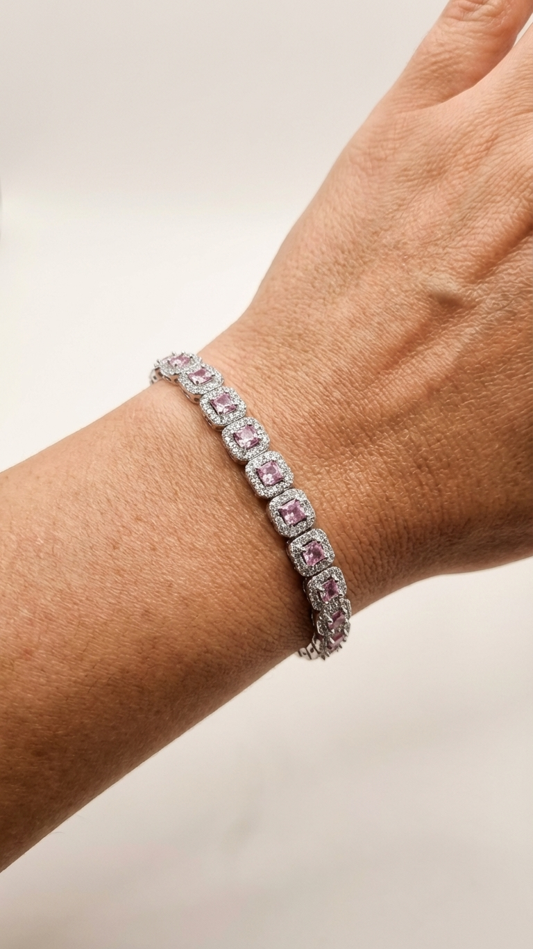 Pembe Kuvars Bileklik