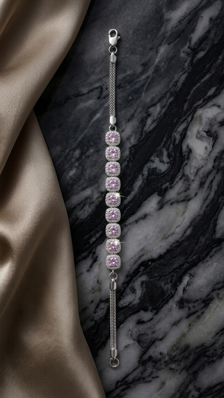 Pembe Kuvars Bileklik