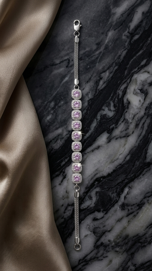 Pembe Kuvars Bileklik